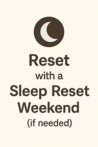 How to Reset Sleep Schedule