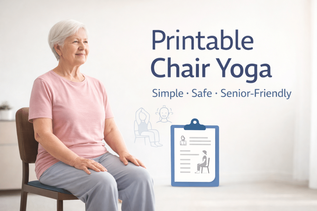 Chair Yoga for Seniors Printable