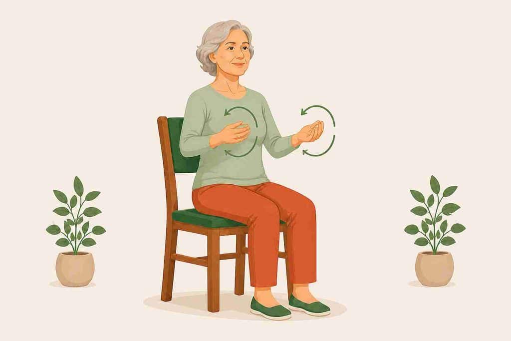 Tai Chi chair exercises arm circle